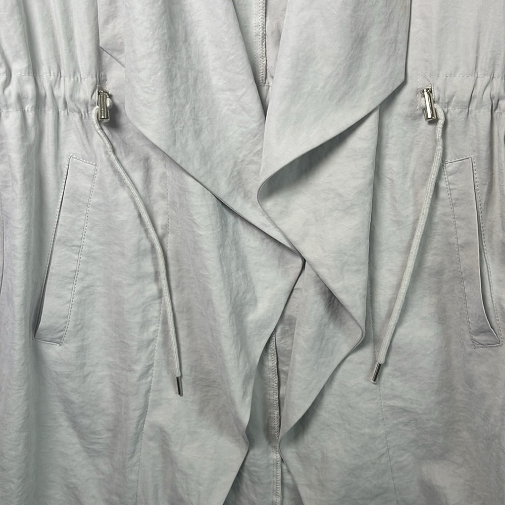 Zara Open Front Drawstring Waterfall Blazer Jacket - Picture 6 of 11